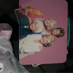 Pink Tin Box with Iconic Characters